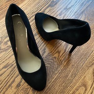 Jessica Simpson Black Suede High Heels Size 7